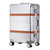 GENVAS/君华仕皮条款万向轮铝框拉杆箱旅行箱登机箱托运箱行李箱(银色 24寸)