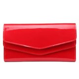 莎若塔2013新款韩版时尚糖果色钱包三折牛皮钱包卡包零钱包8828(红色)