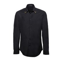 超市-服饰Versace男士黑色纯棉衬衫 A68970-A213132-A008(黑色 39)