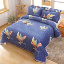 珊瑚绒毛毯床单夹棉防滑双层法兰绒毛毯子保暖盖毯休闲毯空调毯(花儿朵朵)