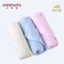 小米米minimoto竹纤维方巾婴儿毛巾婴儿用品手帕手绢多用途巾洗面巾3条装25x25cm