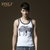 PINLI品立 2014夏季新款时尚男装韩版修身休闲运动背心男潮 4059(白色  L 175 )