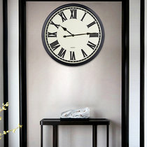 汉时(Hense)欧式时尚实木装饰挂钟客厅现代简约石英时钟卧室挂表W801(HW802（罗马表盘）)