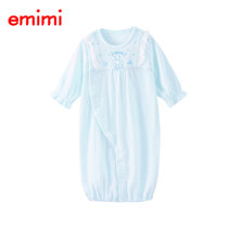 Emimi 爱米米 婴儿外套连体衣新生儿满月礼服 0-6个月(0-6个月 蓝色)