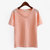 女装短袖T恤 打底衫女式女士t恤上衣(粉橙色 均码)