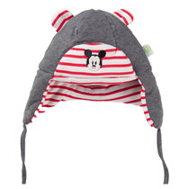 迪士尼宝宝欢乐伊甸园 男女童款夹棉护耳帽 卡通婴儿帽子(灰色冬款 50 12-18个月)