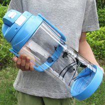 超大容量水杯3000ml便携塑料大号杯子户外水瓶防摔工地水壶1000ml(2500ml亚奇蓝+送杯刷)