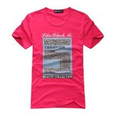 EAIBOSSCAN 春装休闲时尚短袖T恤T130029(红色 L)