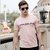 NIAN JEEP 男士短袖t恤衫 宽松大码 夏季男装男圆领半袖9657(粉红色 XXL)