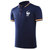 并力夏季新款男足球标志运动休闲翻领短袖POLO衫法国修身T恤(法国-深蓝 XL 180-185)