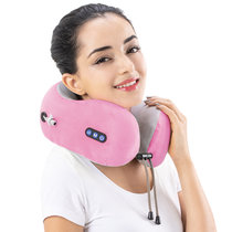 茗振MZ-158MU型枕头按摩枕多功能全身肩颈椎家用颈肩按摩器车载护颈仪(粉色)