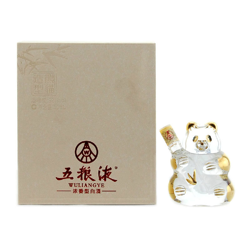 【四川五粮液白酒图片】五粮液 熊猫造型酒(金) 52度