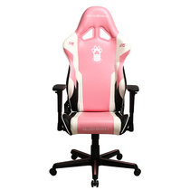 迪瑞克斯dxracer 女神座椅 家用电脑椅主播椅 人体工学转椅皮椅子 游戏座椅电竞椅 办公桌椅(粉色 独家定制款)
