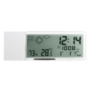 汉时(Hense)钟表 闹钟 天气预报温湿度日历时间显示 贪睡功能电子闹钟HA48