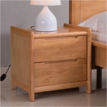 王者佳人 床头柜简易床头柜实木床头柜简约现代床边柜储物柜 整装发HL-G003(原木色 二个)