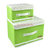 优芬 彩色大小号两件套扣扣收纳箱整理盒 日式收纳盒无纺布储物箱绿色 DD9103