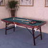 家用台球桌可折叠脚方便存放，全实木环保油漆，附全套用具。(全实木喷环保油漆)