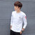 卡郎琪 男士新款韩版长袖T恤 男时尚简约纯色青年V领打底衫 男舒适长袖T恤上衣 DQC1215(DQC1212白色 L)
