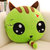 创意款多功能可爱猫咪抱枕毯  新款二合一猫猫空调毯  车载毯儿童礼物(绿色)
