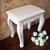 京好 欧式梳妆凳子 现代简约环保小碎花化妆凳古典创意布艺实木椅A71(米白色 散装发货)
