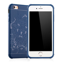 木木（MUNU）苹果iphone6plus/6splus手机壳 手机套 保护壳 手机保护套 外壳 磨砂软壳套 硅胶套(蓝色-祥龙)