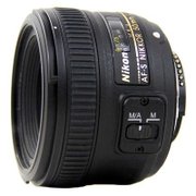 尼康（Nikon）AF-S 50mm f/1.8G 镜头 标准定焦镜头 50f1.8g黑色(套餐一)