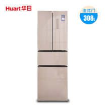 Huari华日BCD-308WDEE 308升智能温控净味杀菌 法式四门冰箱（玫瑰金）(玫瑰金 308升)