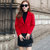 莉妮吉尔2017春装新款韩版呢子外套小香风短款羊毛呢外套女装潮(红色 XXL)