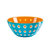 意大利guzzini 原装进口创意小吃碗家用水果碗甜品碗沙拉碗幻影波点碗 国美厨空间(橙蓝色 中号)