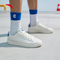 安踏男鞋板鞋2022新款夏季小白鞋休闲运动鞋时尚耐磨板鞋男R(象牙白/海雾蓝 44.5)