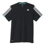 阿迪达斯男 2016春新款网球运动休闲短袖T恤 AJ3943(黑色 S)