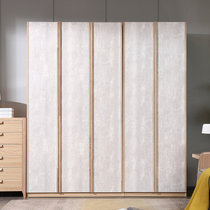 a家家居 北欧实木衣柜2 3 4 5门现代简约经济型组装衣橱卧室家具(2门（含内柜） 衣柜)