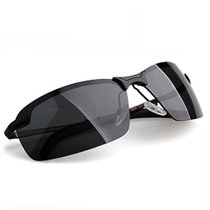 卡斯伯爵KSBOJU 运动款高清偏光太阳镜司机墨镜 专用偏光驾驶镜(黑框灰黑片 均码)