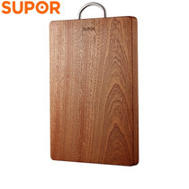 苏泊尔（SUPOR）乌檀木整木菜板 加厚砧板实木家用擀面案板切菜板(方形40*28*2.5cm)