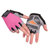 男户外手套登山速干防滑骑行运动健身半指手套训练女专业薄款手套(XL 升级版-玫红)