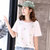 班图诗妮实拍青少年女装2018夏季新款韩版t恤学生休闲圆领608#(白色 M)