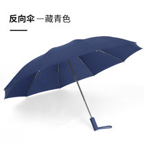 TP反向十骨雨伞女男反向伞汽车晴雨伞可折叠遮阳反面纯色简约伞TP7035(藏青色)