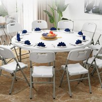 俊采云JCY-G7折叠餐桌圆桌子饭桌家用折叠圆桌面餐桌吃饭桌（单位：个）(白色)