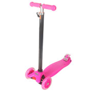 大贸商 儿童四轮滑板车轮滑车踏板车可伸缩折叠4轮带闪 户外健身玩具 AF25445(红色)