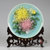 中国龙瓷 开业*工艺商务礼品家居装饰办公客厅瓷器摆件德化陶瓷绿结晶菊花盘-2LC0143-2