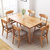 全实木独特餐桌椅组合橡木环保家具北欧现代简约一桌四椅饭桌(原木色-1.16米桌+餐椅*6)
