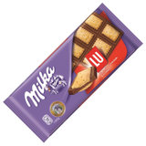 匈牙利进口 Milka/妙卡 LU露依饼干巧克力 87g/块