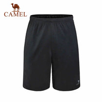 CAMEL 骆驼运动短裤 夏季男款休闲透气 健身跑步宽松运动裤 A7W2X6195(黑色 L)