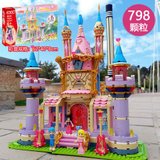 XINLEXIN 正版授权叶罗丽公主儿童积木城堡过家家玩具女孩益智玩具橱窗展示盒（6款） 颜色丰富 贴合紧密