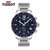 天梭/Tissot瑞士手表 时捷系列多功能石英运动男士手表T095.417.11.047.00(蓝色 钢带)