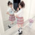 中大童夏季新款女童JK校园风腰裙套装(170cm 粉色)