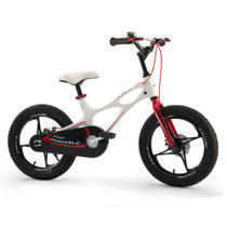 优贝儿童自行车14寸3-6岁星际飞车白色 男女宝宝童车单车脚踏车 镁合金材质双碟刹