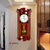 汉时( Hense)创意复古实木石英挂钟欧式古典客厅装饰报时摆钟HP0123(椴木-石英机芯)