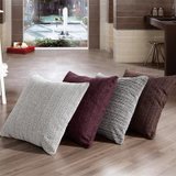 美罗家纺 2013超大原色沙发垫 布艺坐垫 抱枕 枕头(紫褐色 55x55)