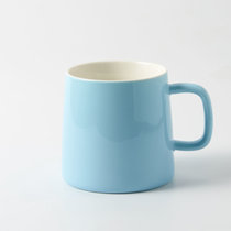 6款创意简约马克杯带盖带过滤办公室泡花茶水杯家用陶瓷男女情侣杯子(天蓝 单杯)